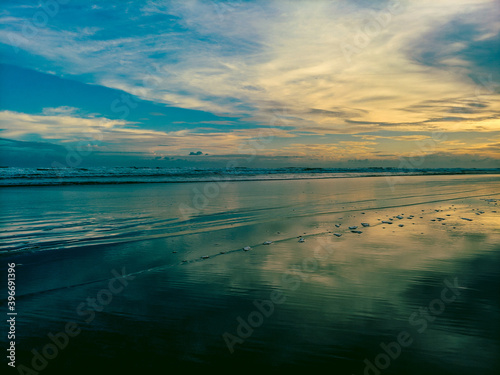 sunset on the beach