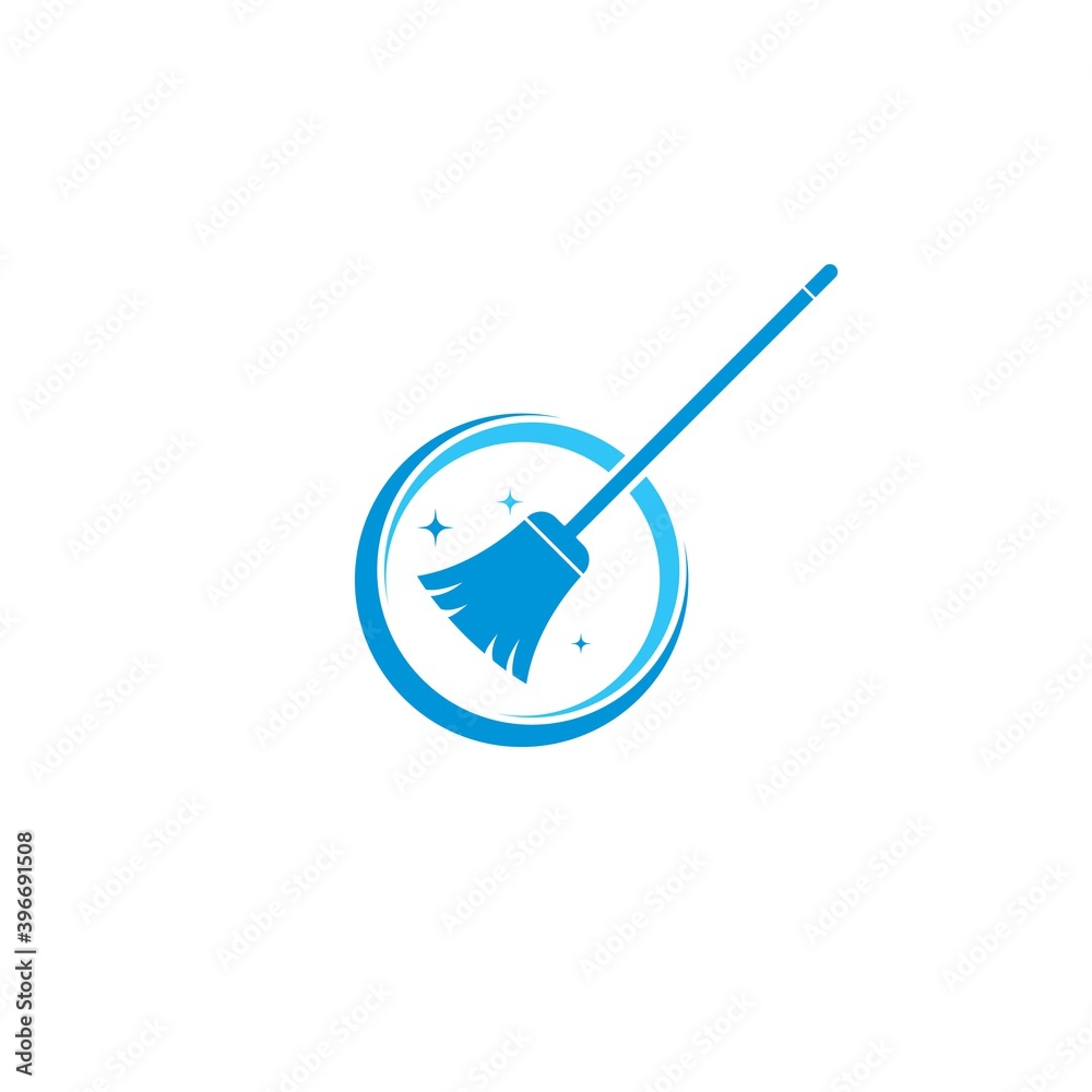 Broom logo vector icon illustration Broom logo vector icon illustration