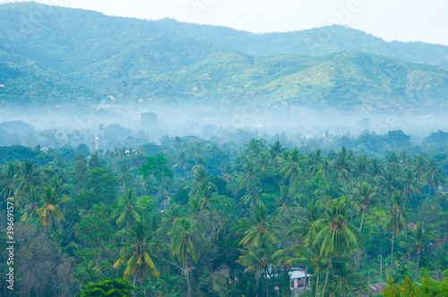 landscape view with fogs in Manatuto Timor Leste