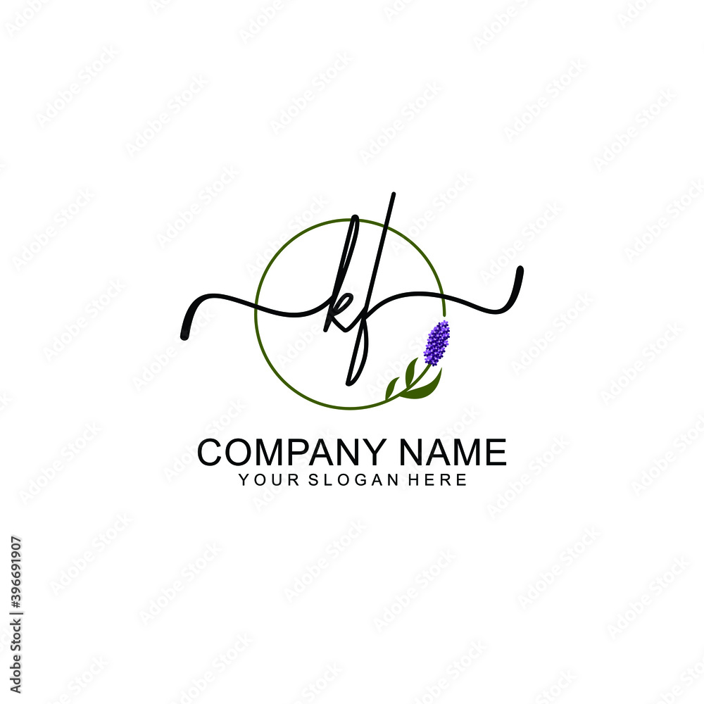 Initial KF Handwriting, Wedding Monogram Logo Design, Modern Minimalistic and Floral templates for Invitation cards Initial KF Handwriting, Wedding Monogram Logo Design, Modern Minimalistic and Floral templates for Invitation cards