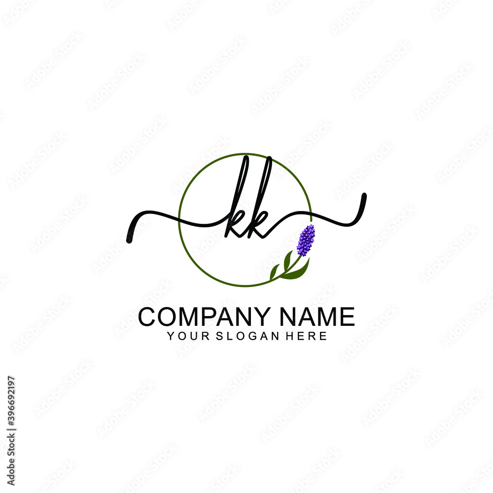 Initial KK Handwriting, Wedding Monogram Logo Design, Modern Minimalistic and Floral templates for Invitation cards Initial KK Handwriting, Wedding Monogram Logo Design, Modern Minimalistic and Floral templates for Invitation cards