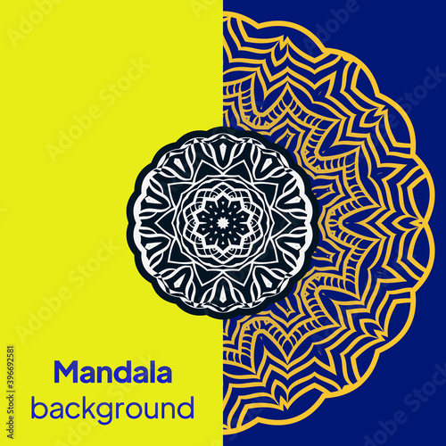 Background design with mandala. luxury wedding, beauty fashion concept, royal holiday party cards. vector illustration