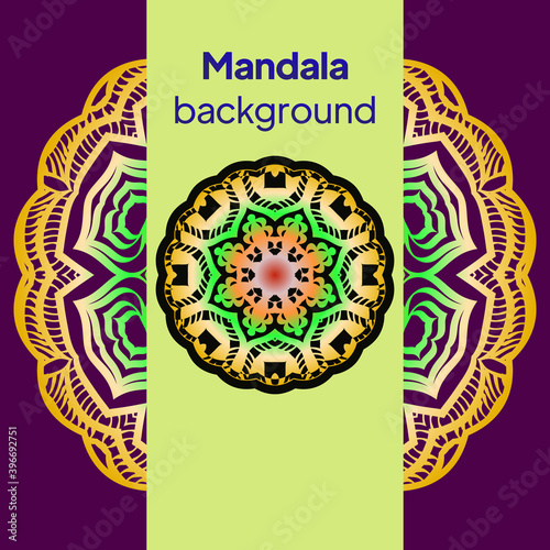 Background design with mandala. luxury wedding, beauty fashion concept, royal holiday party cards. vector illustration