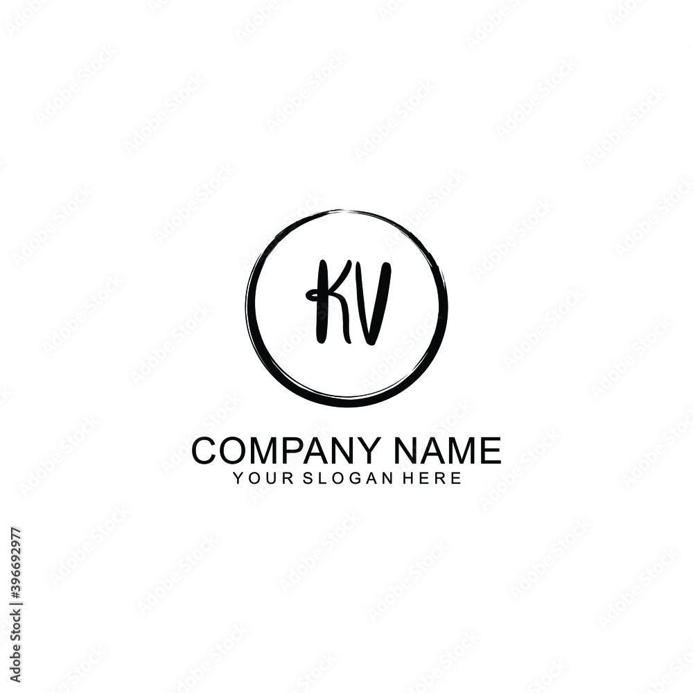 Initial KV Handwriting, Wedding Monogram Logo Design, Modern Minimalistic and Floral templates for Invitation cards Initial KV Handwriting, Wedding Monogram Logo Design, Modern Minimalistic and Floral templates for Invitation cards