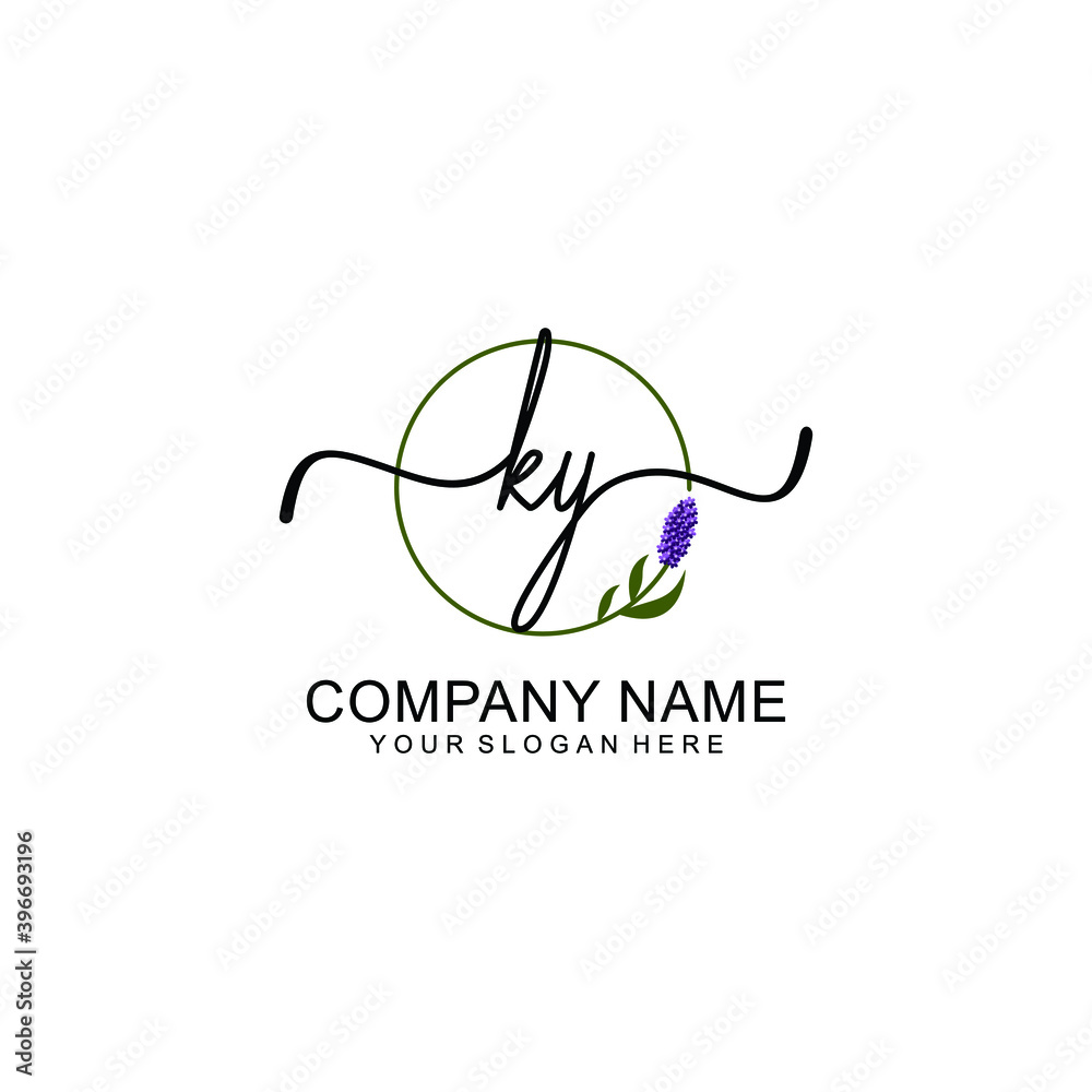 Initial KY Handwriting, Wedding Monogram Logo Design, Modern Minimalistic and Floral templates for Invitation cards Initial KY Handwriting, Wedding Monogram Logo Design, Modern Minimalistic and Floral templates for Invitation cards