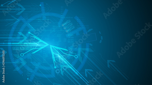 abstract focus target arrow hi tech sci fi concept design background eps 10 vector