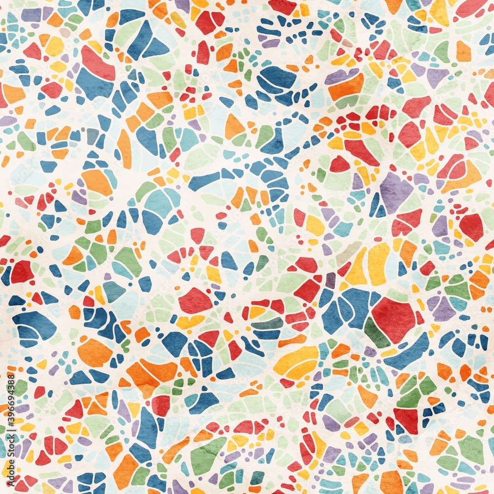Seamless watercolor paint fills negative space between scribbled lines naive children surface design. High quality illustration. Joyful happy craft style. Retro optimistic design. Seamless watercolor paint fills negative space between scribbled lines naive children surface design. High quality illustration. Joyful happy craft style. Retro optimistic design.