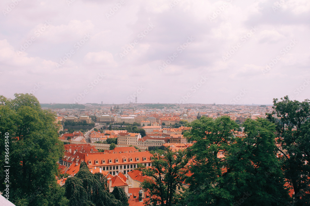 CZECH REPUBLIC, PRAGUE: JUNE 13 2015: view of the city CZECH REPUBLIC, PRAGUE: JUNE 13 2015: view of the city