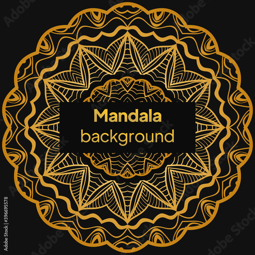 Background design with mandala. luxury wedding, beauty fashion concept, royal holiday party cards. vector illustration