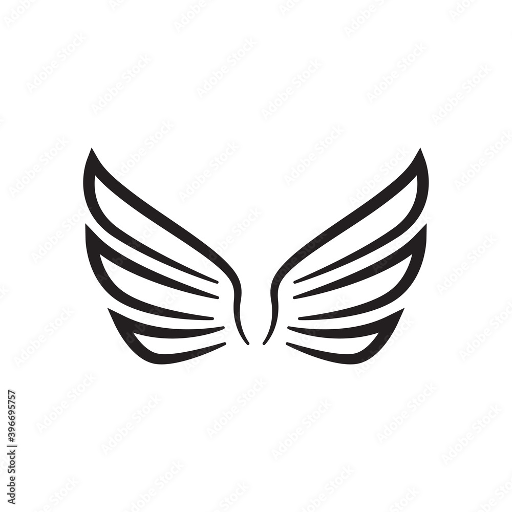 Wing icon design template vector isolated illustration