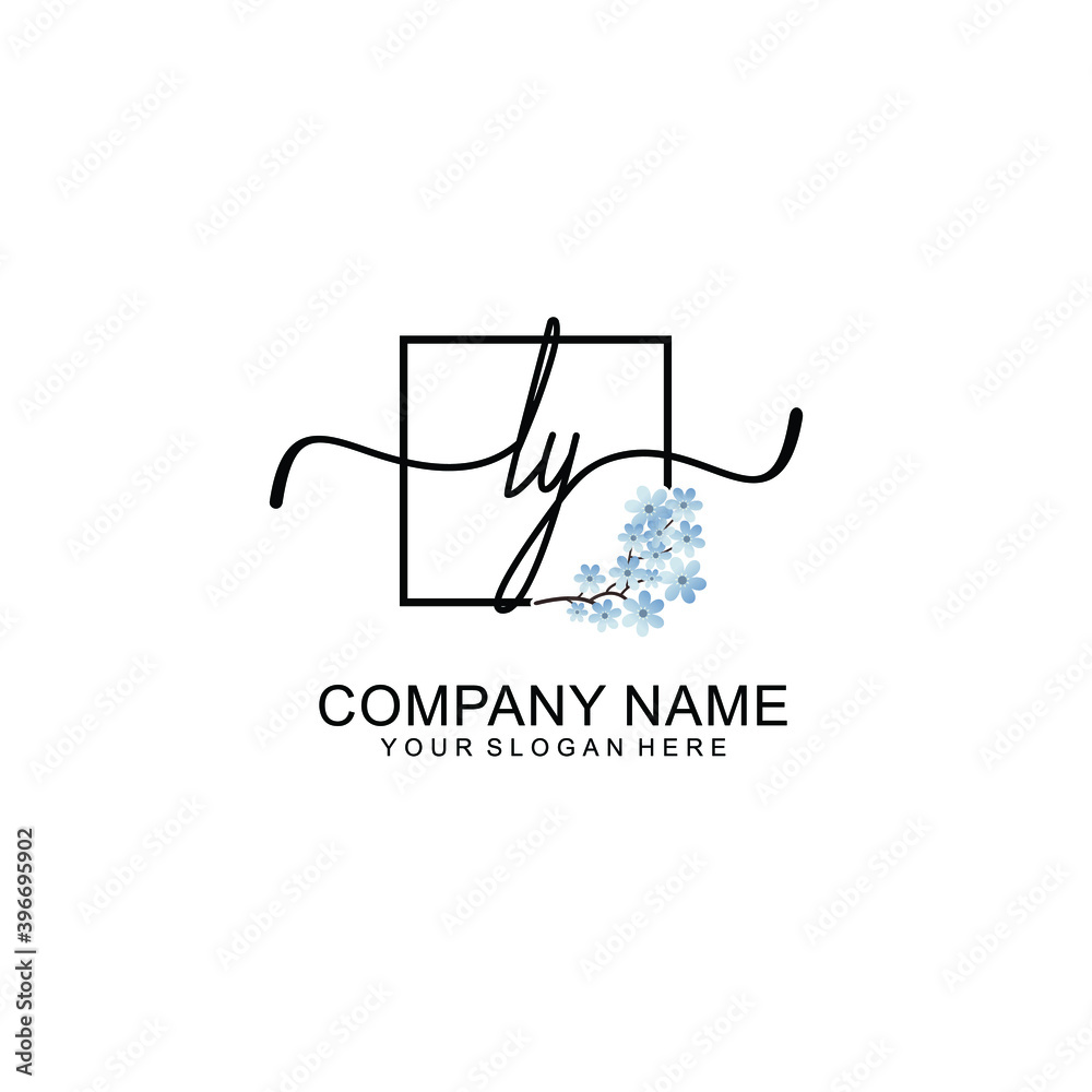 Initial LY Handwriting, Wedding Monogram Logo Design, Modern Minimalistic and Floral templates for Invitation cards Initial LY Handwriting, Wedding Monogram Logo Design, Modern Minimalistic and Floral templates for Invitation cards