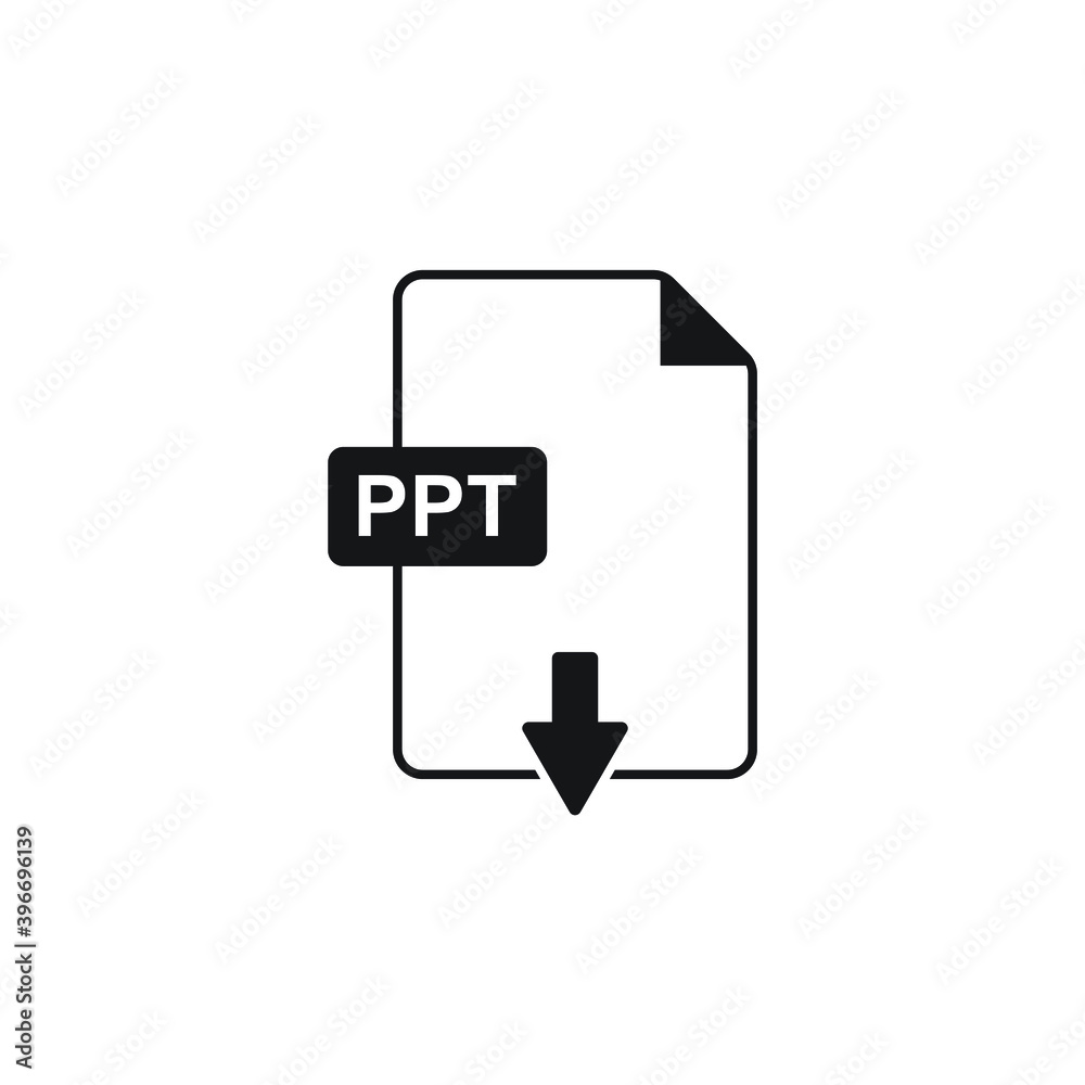 PPT icon design. isolated on white background. vector illustration PPT icon design. isolated on white background. vector illustration