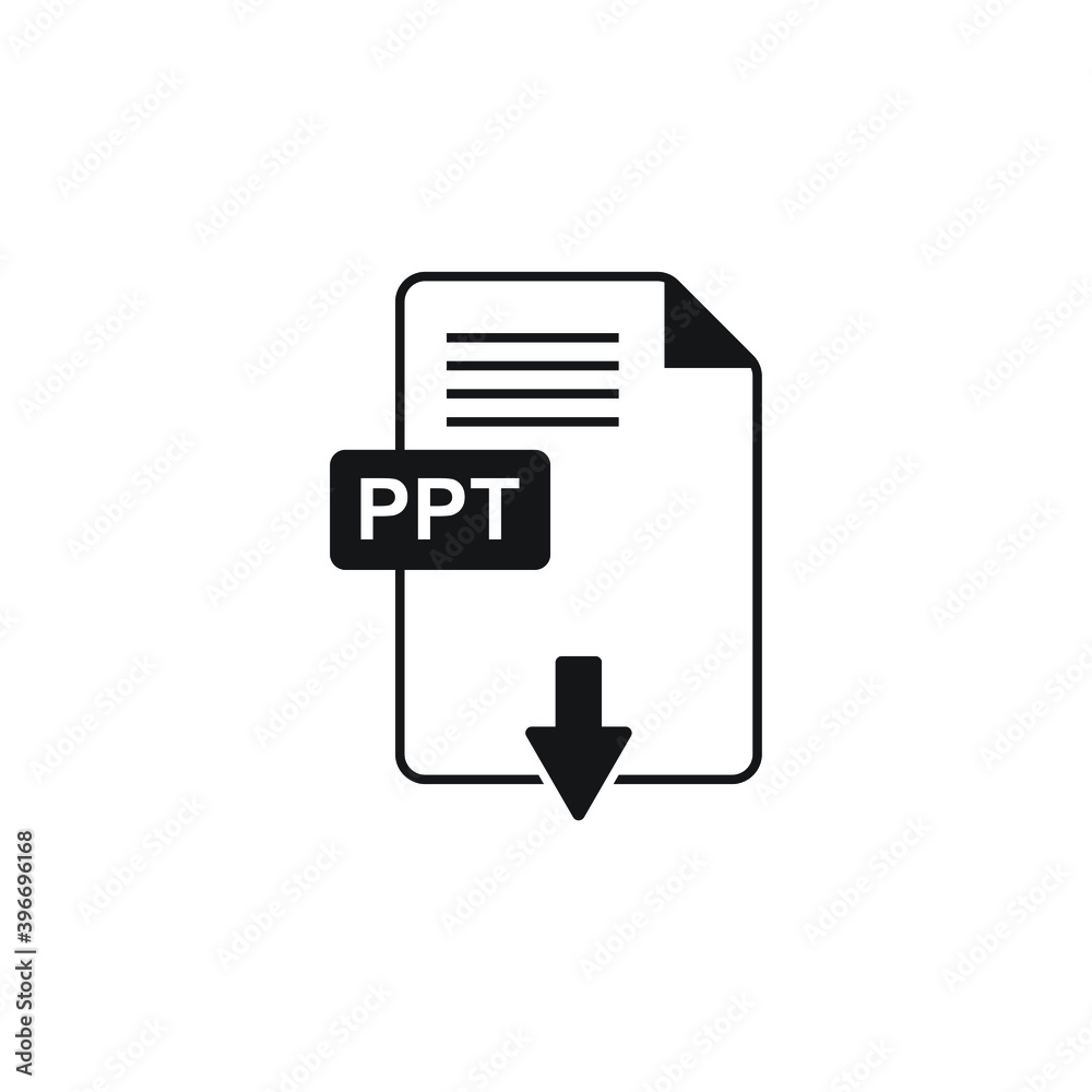 PPT icon design. isolated on white background. vector illustration PPT icon design. isolated on white background. vector illustration
