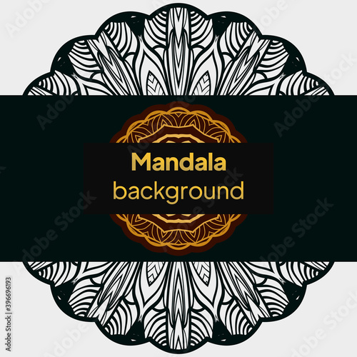 Background design with mandala. luxury wedding, beauty fashion concept, royal holiday party cards. vector illustration
