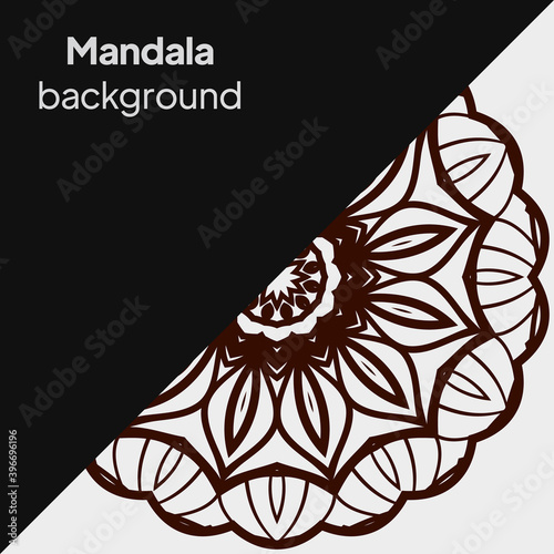 Floral mandala. Vector illustration. luxury wedding, beauty fashion concept, royal holiday party cards.