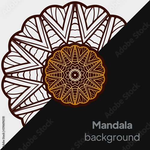 Flower Mandala. Vintage decorative elements. luxury wedding, beauty fashion concept, royal holiday party cards. Vector illustration