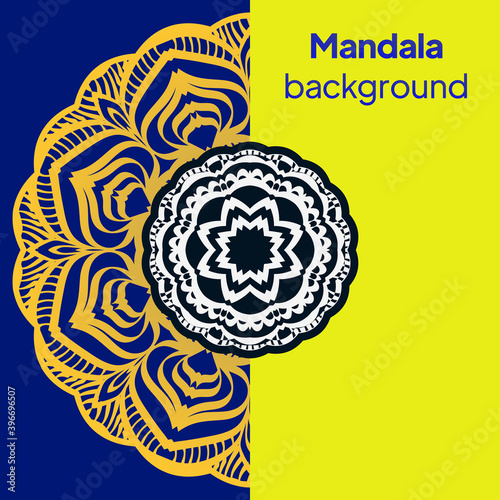Flower Mandala. Vintage decorative elements. luxury wedding, beauty fashion concept, royal holiday party cards. Vector illustration