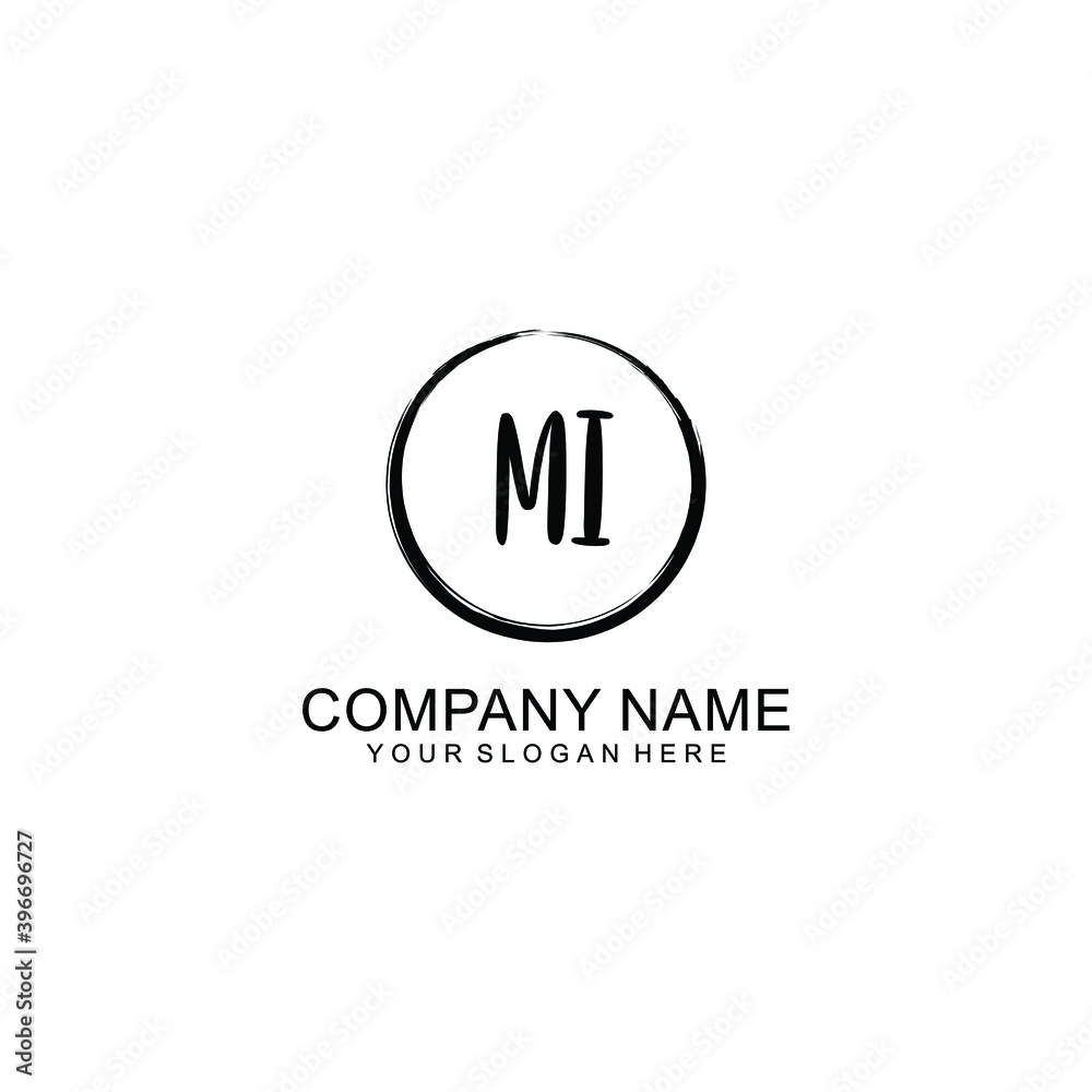Initial MI Handwriting, Wedding Monogram Logo Design, Modern Minimalistic and Floral templates for Invitation cards Initial MI Handwriting, Wedding Monogram Logo Design, Modern Minimalistic and Floral templates for Invitation cards