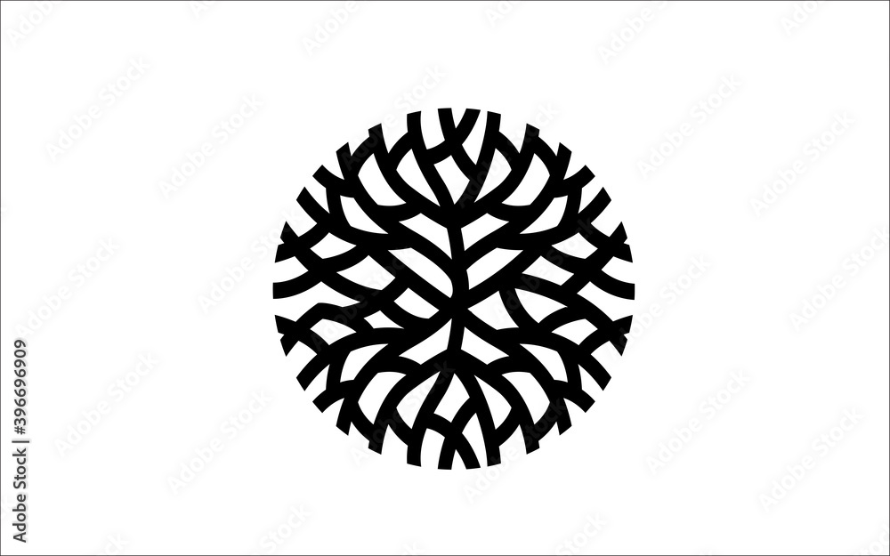 Creative abstract Life root on white background vector logo design Creative abstract Life root on white background vector logo design