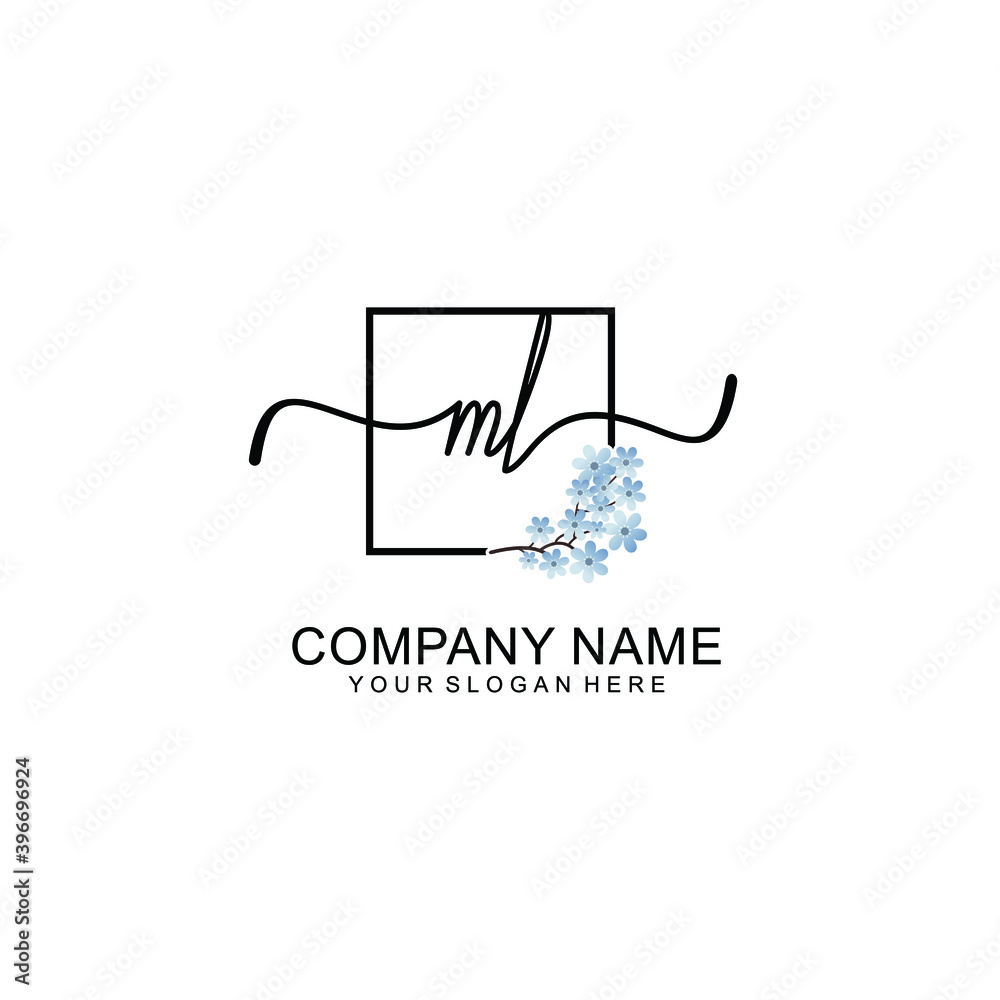 Initial ML Handwriting, Wedding Monogram Logo Design, Modern Minimalistic and Floral templates for Invitation cards Initial ML Handwriting, Wedding Monogram Logo Design, Modern Minimalistic and Floral templates for Invitation cards