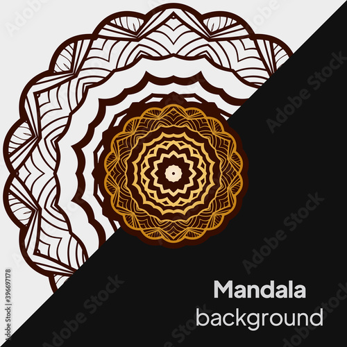 Floral mandala. Vector illustration. luxury wedding, beauty fashion concept, royal holiday party cards.