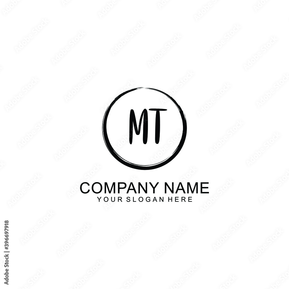 Initial MT Handwriting, Wedding Monogram Logo Design, Modern Minimalistic and Floral templates for Invitation cards Initial MT Handwriting, Wedding Monogram Logo Design, Modern Minimalistic and Floral templates for Invitation cards