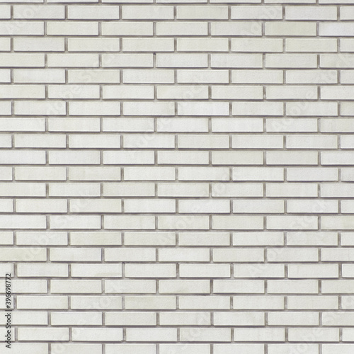 White light grey taupe old aged weathered fine brick wall texture pattern background closeup, large detailed textured horizontal grunge brickwork