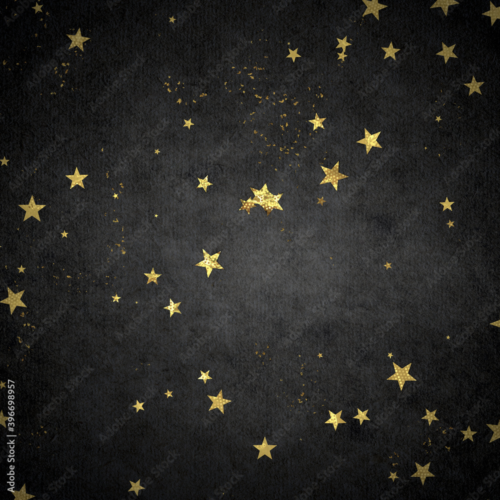 Confetti, golden texture on a dark background Confetti, golden texture on a dark background
