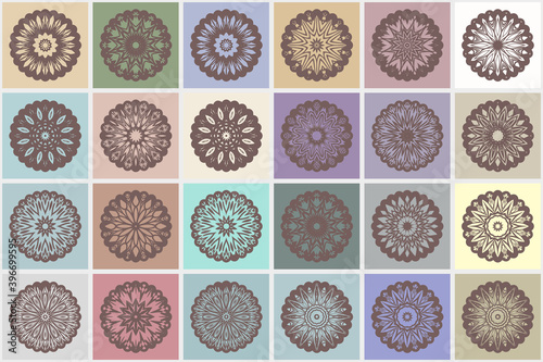 Round pattern, vector ornament Outline flower mandala. decorative ornament. floral design element.