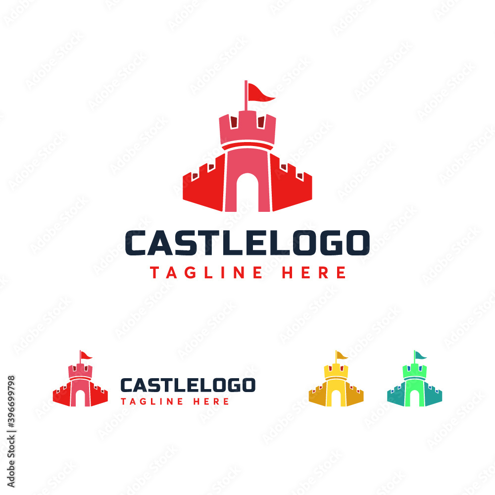 Castle Logo Design Vector