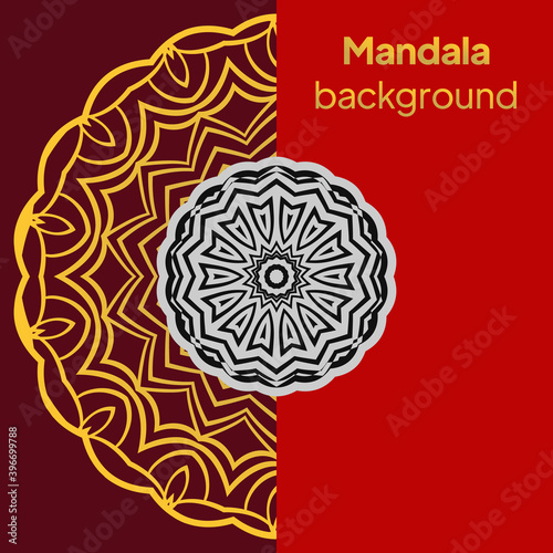 Abstarct Luxury Geometric Background with mandala elements Vector