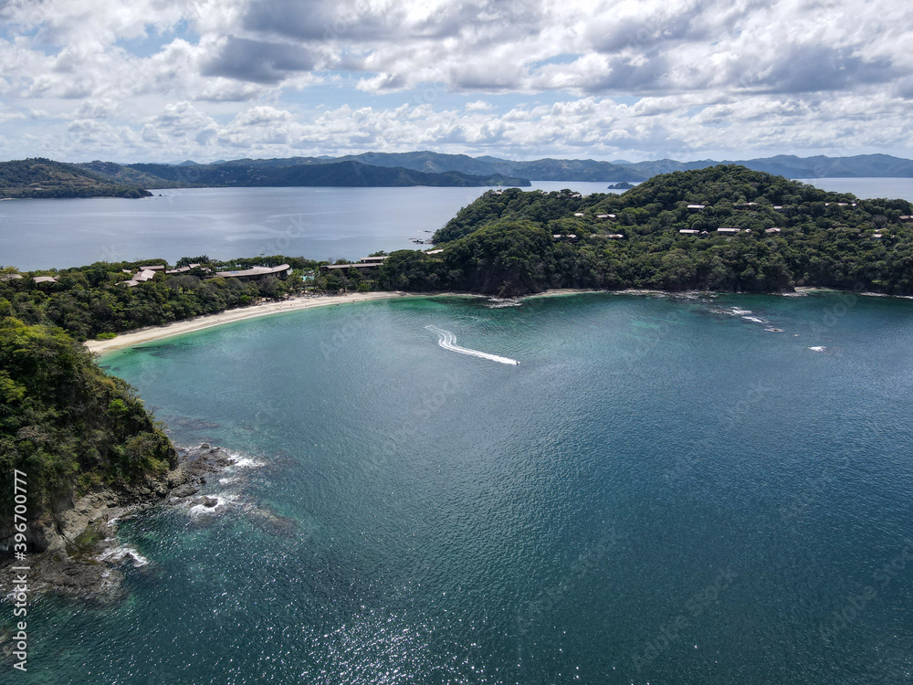 Aerial View of Peninsula Papagayo and Four Seasons Hotel in Costa Rica	
