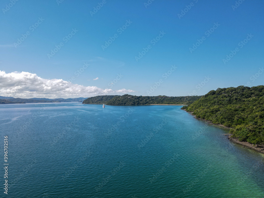 Aerial View of Peninsula Papagayo and Four Seasons Hotel in Costa Rica	