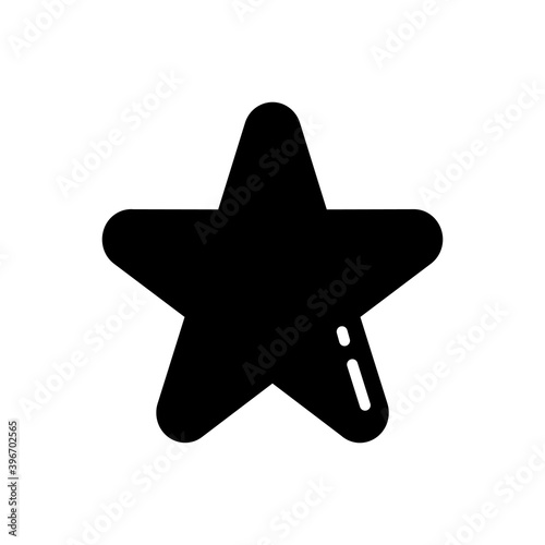 star. Glyph color style .Space science astronomy icon symbol. Vector Illustration. Black Siluet