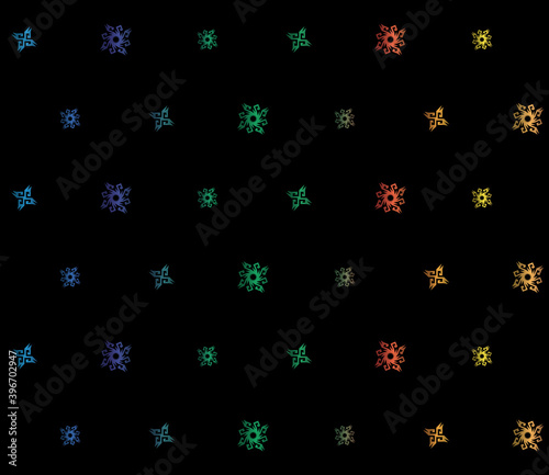 Colorful snowflakes. Seamless pattern. Wrapping paper.