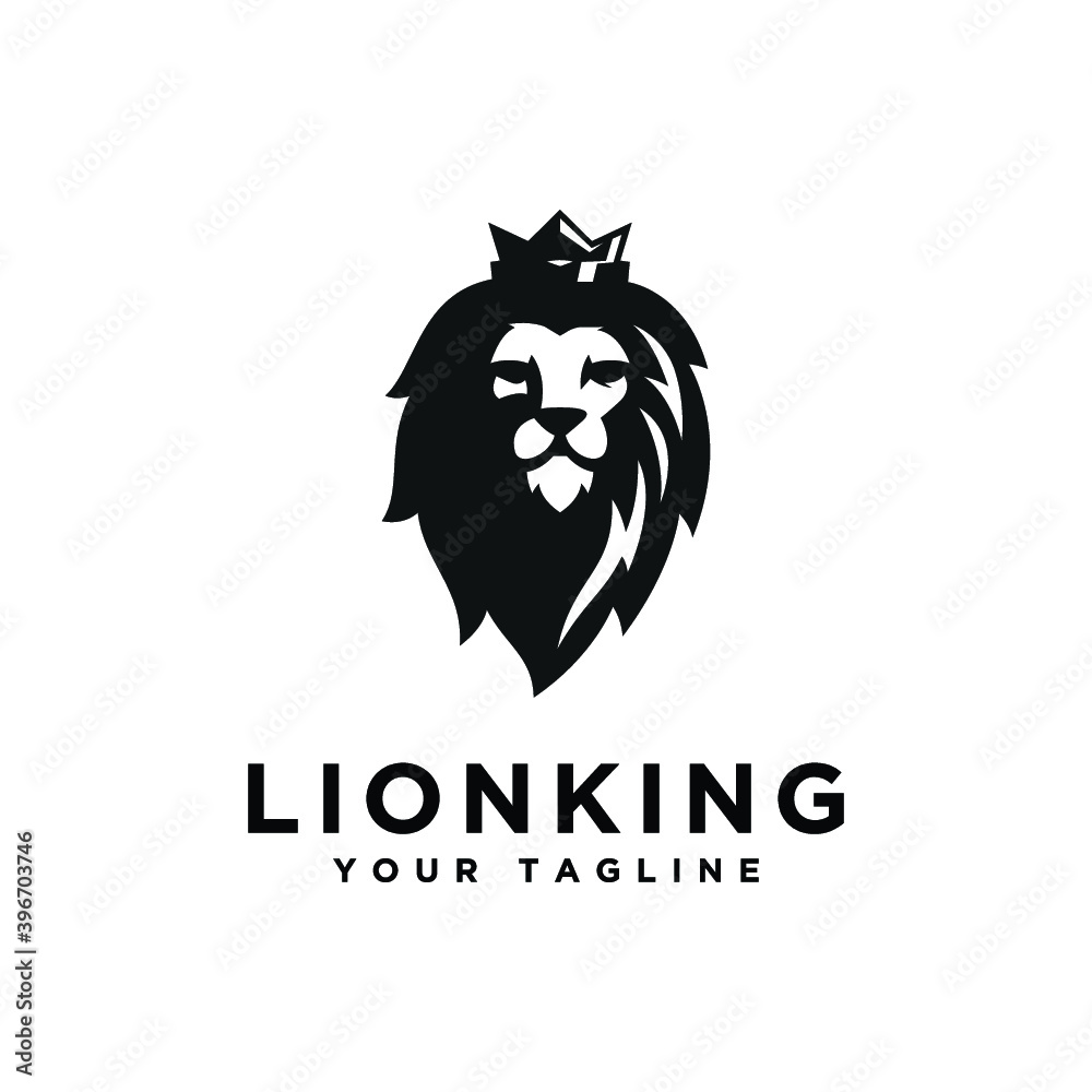 Lion King Logo Design Vector