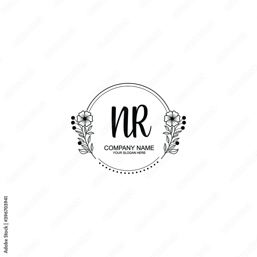 Initial NR Handwriting, Wedding Monogram Logo Design, Modern Minimalistic and Floral templates for Invitation cards Initial NR Handwriting, Wedding Monogram Logo Design, Modern Minimalistic and Floral templates for Invitation cards