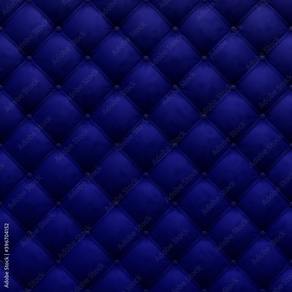 Close-up on the background of a blue antique textile sofa in the style of Chesterfield, 3D-rendering Close-up on the background of a blue antique textile sofa in the style of Chesterfield, 3D-rendering