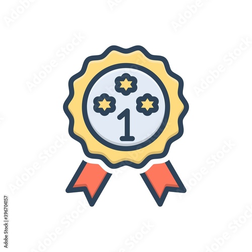 Color illustration icon for prime