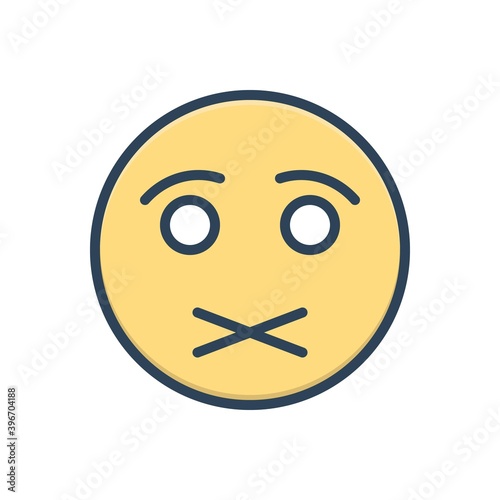 Color illustration icon for shut