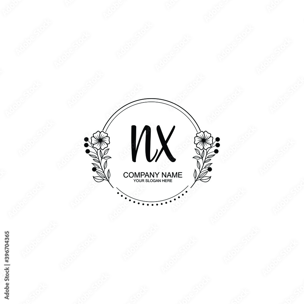 Initial NX Handwriting, Wedding Monogram Logo Design, Modern Minimalistic and Floral templates for Invitation cards Initial NX Handwriting, Wedding Monogram Logo Design, Modern Minimalistic and Floral templates for Invitation cards