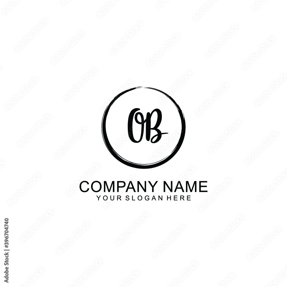 Initial OB Handwriting, Wedding Monogram Logo Design, Modern Minimalistic and Floral templates for Invitation cards Initial OB Handwriting, Wedding Monogram Logo Design, Modern Minimalistic and Floral templates for Invitation cards