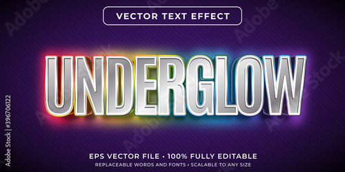 Editable text effect - under glow text style