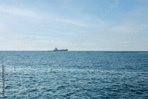 Cargo ship in the gulf of thailand