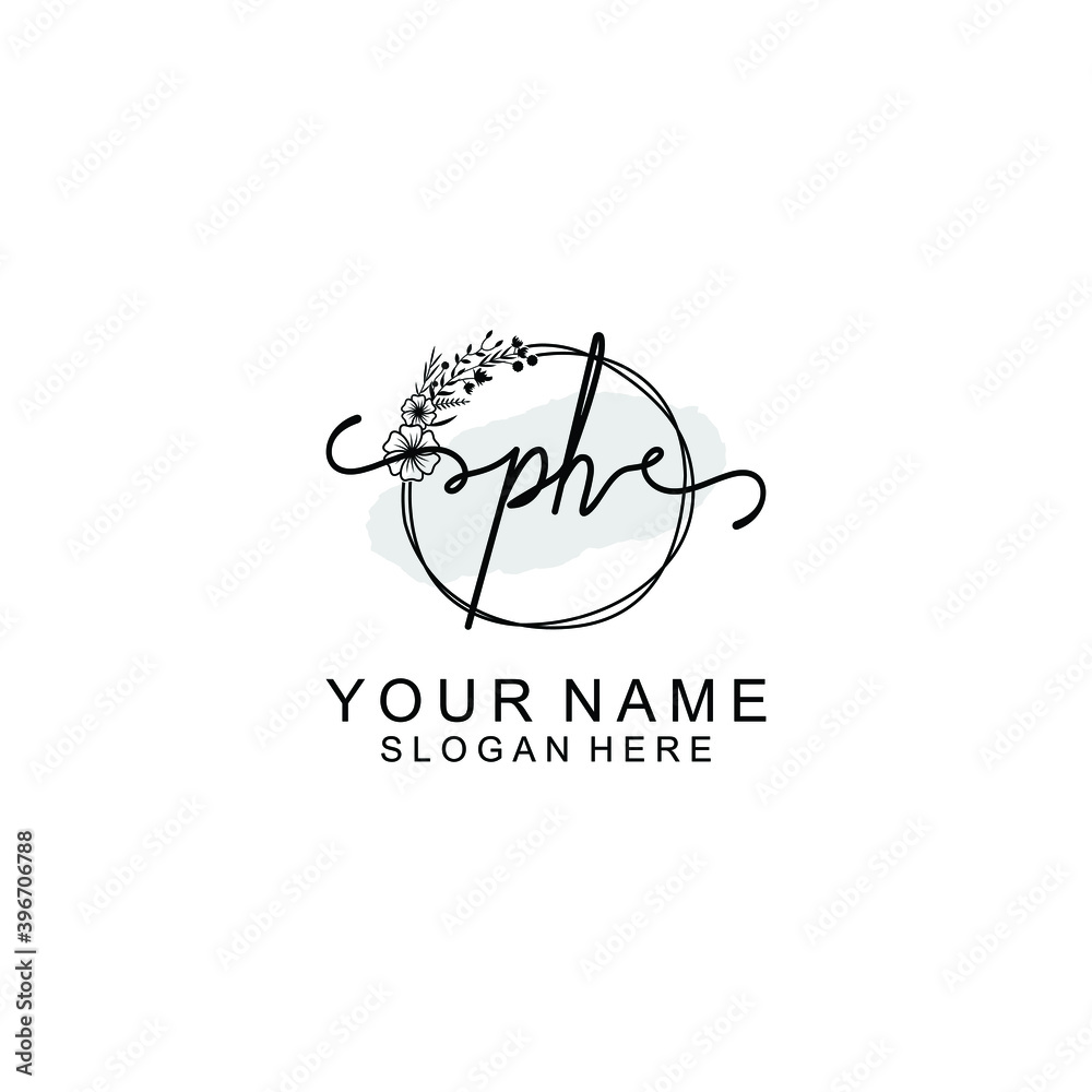 Initial PH Handwriting, Wedding Monogram Logo Design, Modern Minimalistic and Floral templates for Invitation cards Initial PH Handwriting, Wedding Monogram Logo Design, Modern Minimalistic and Floral templates for Invitation cards