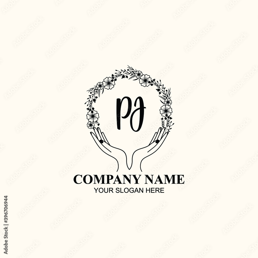 Initial PJ Handwriting, Wedding Monogram Logo Design, Modern Minimalistic and Floral templates for Invitation cards Initial PJ Handwriting, Wedding Monogram Logo Design, Modern Minimalistic and Floral templates for Invitation cards