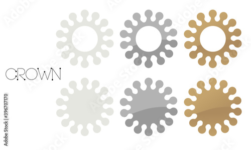 ミルククラウンなど、王冠をモチーフにしたグラフィック