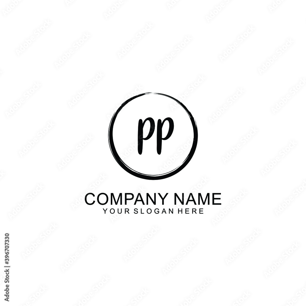 Initial PP Handwriting, Wedding Monogram Logo Design, Modern Minimalistic and Floral templates for Invitation cards Initial PP Handwriting, Wedding Monogram Logo Design, Modern Minimalistic and Floral templates for Invitation cards