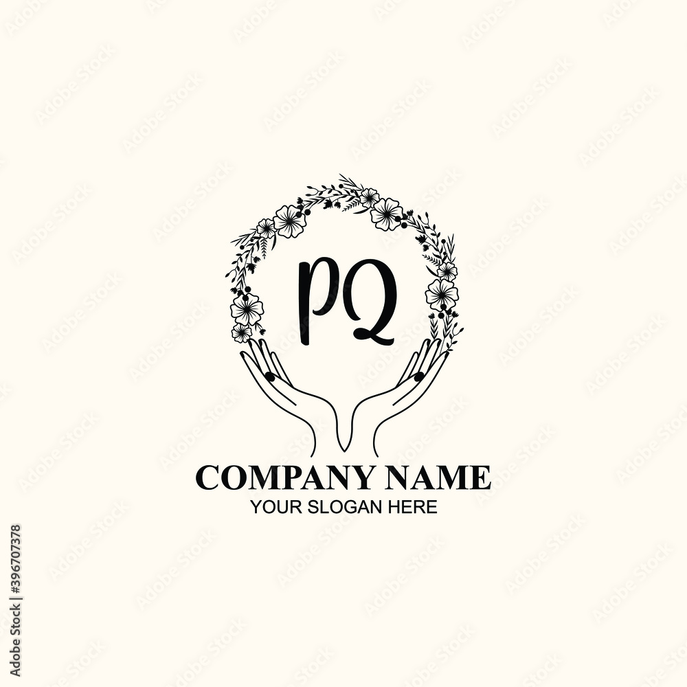 Initial PQ Handwriting, Wedding Monogram Logo Design, Modern Minimalistic and Floral templates for Invitation cards Initial PQ Handwriting, Wedding Monogram Logo Design, Modern Minimalistic and Floral templates for Invitation cards
