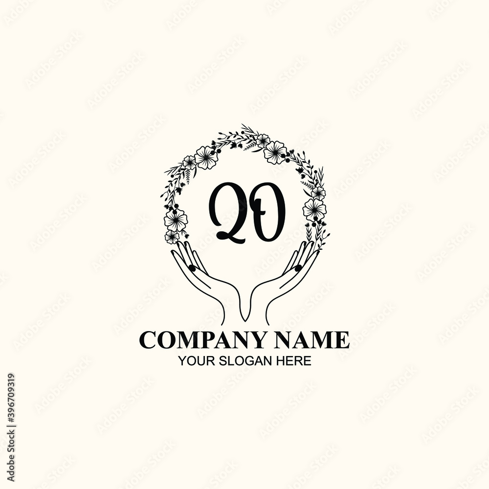 Initial QO Handwriting, Wedding Monogram Logo Design, Modern Minimalistic and Floral templates for Invitation cards Initial QO Handwriting, Wedding Monogram Logo Design, Modern Minimalistic and Floral templates for Invitation cards